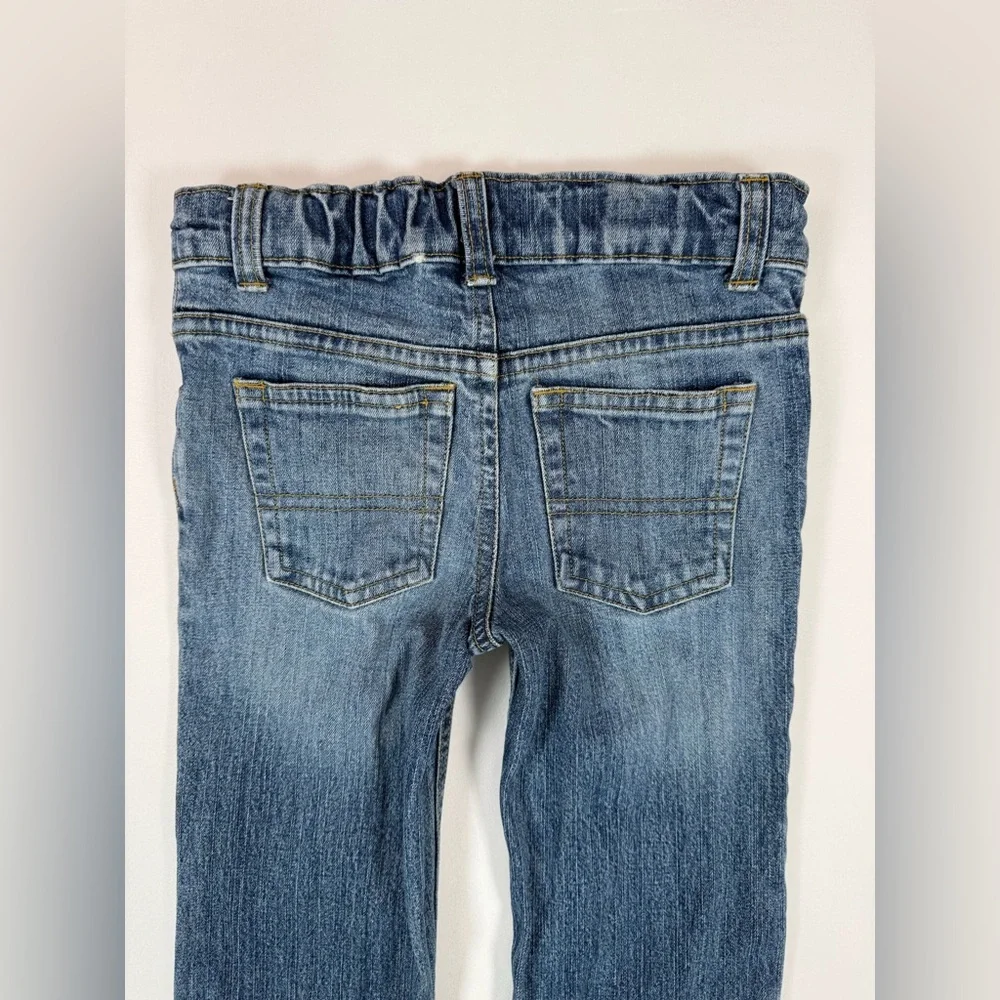 RALPH LAUREN Girls' Cotton Blend Y2K-Inspired Dark Wash Bootcut Leg Jeans Size 6